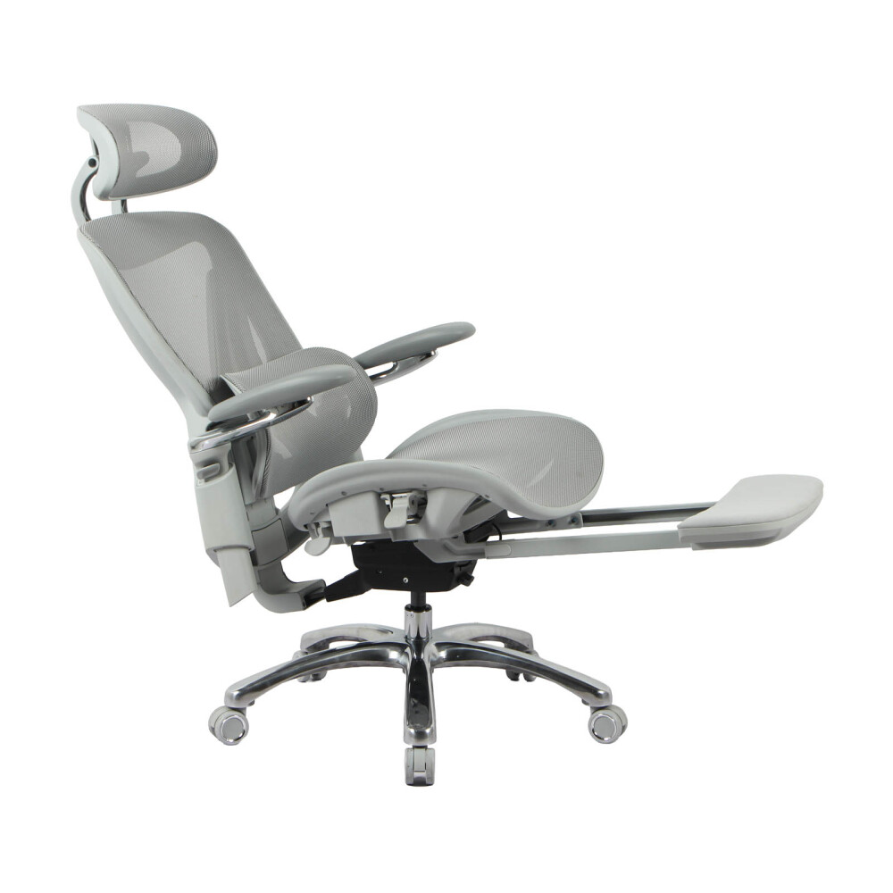 SILLA DE OFICINA MALLA-Y-METAL GRIS LYRA