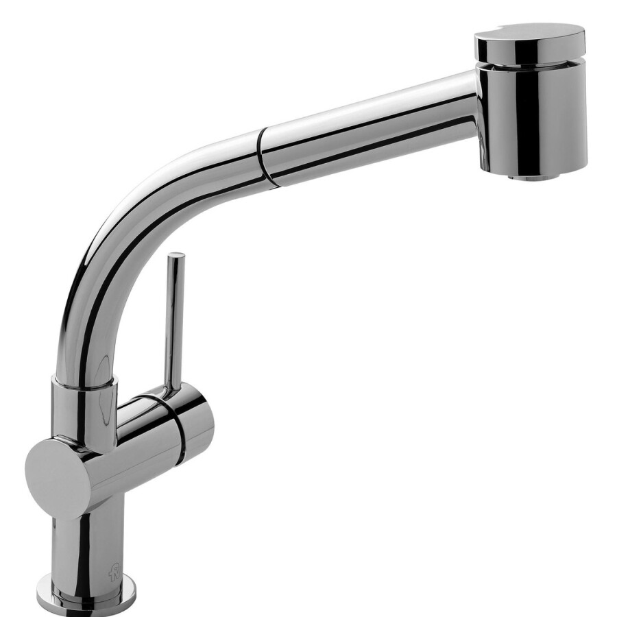 Griferia de Cocina para Mesada Monocomando con Pico Curvo Cromado Linea Temple Griferia de Cocina para Mesada Monocomando con Pico Curvo Cromado Linea Temple