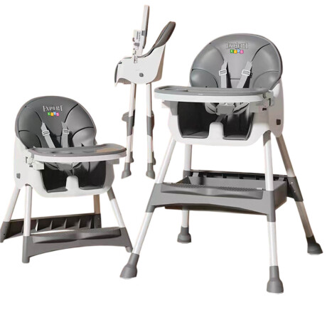 Silla De Comer Para Bebé Multiuso 2en1 Sillita Niños Gris