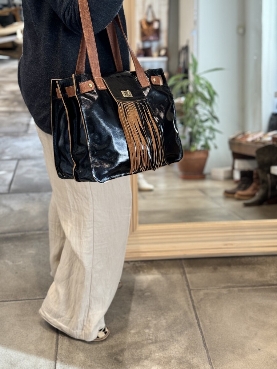Cartera Oxford - Negro Charol 