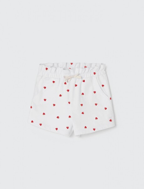 SHORT INFANTIL ESTAMPADO BLANCO