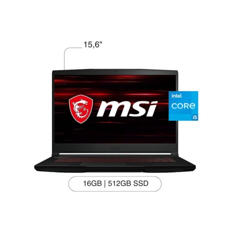 Notebook MSI GF63 Thin 15.6' FHD 512GB SSD / 16GB I5-11400H W11 Black Notebook MSI GF63 Thin 15.6' FHD 512GB SSD / 16GB I5-11400H W11 Black