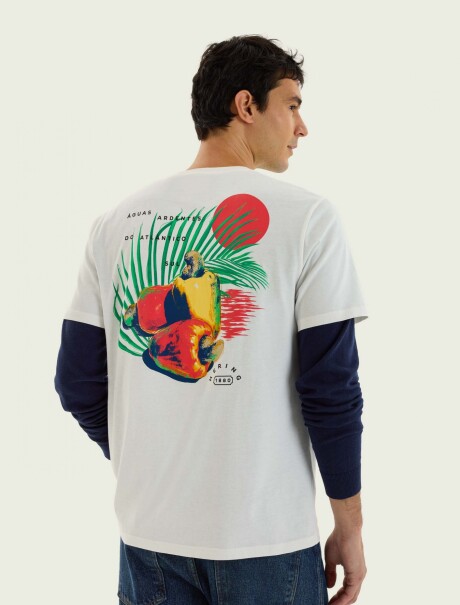 CAMISETA ESTAMPADA DE MANGA CORTA BLANCO
