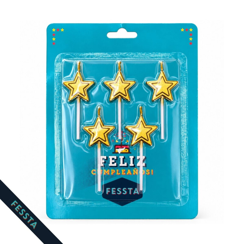 Vela Estrellas x5 Und Dorado