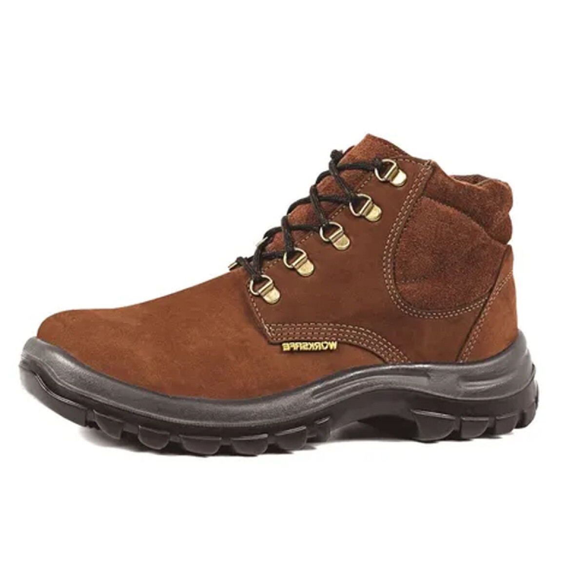 BOTIN CUERO TOP NOBUCK MARRON PUNTERA PLASTICA T.46 WORKSAFE ++ - N/a 