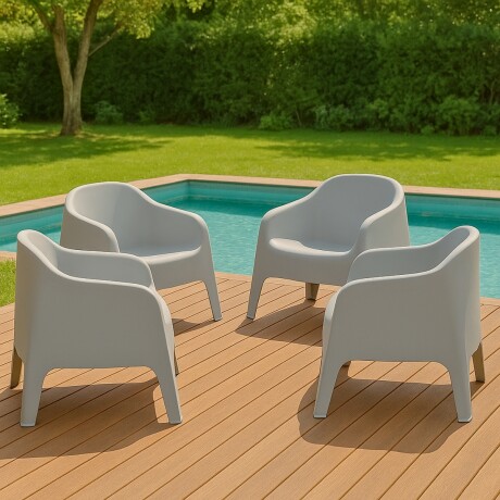 Set x4 Sillón Skarpo GRIS