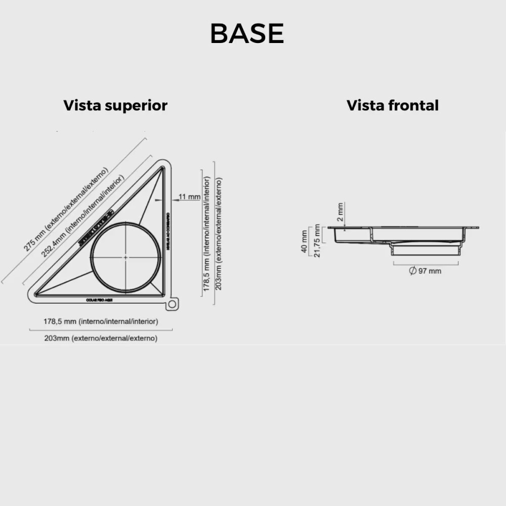 ELLEVE Receptaculo tapa inox pulido Vertex Elleve Receptaculo Tapa Inox Pulido Vertex