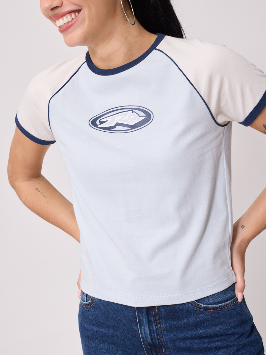 T-SHIRT UTARA RUSTY - Celeste 