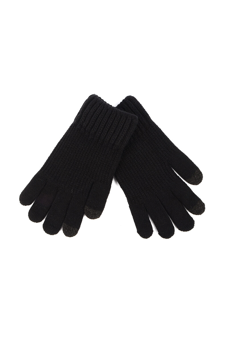 Guantes de punto tejido - Negro 