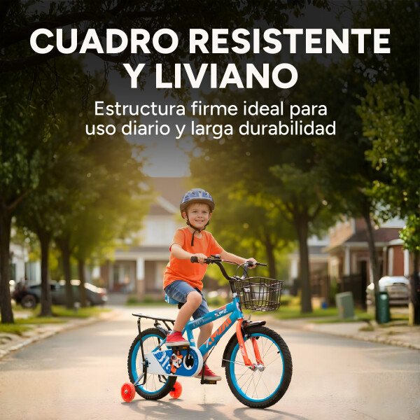 Bicicleta Infantil XMZ Rodado16 Canasto Parrilla Guardabarro Verde 1