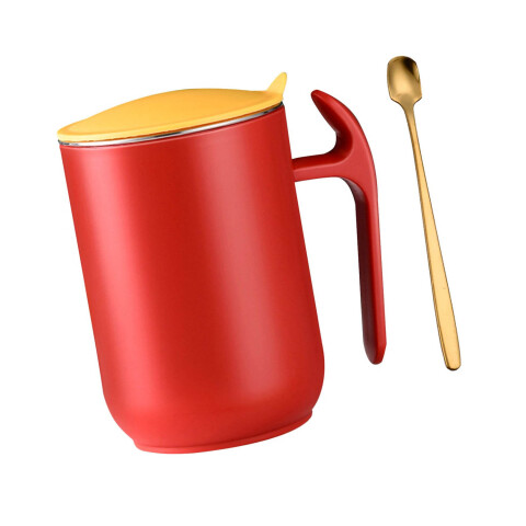 Taza Termica Nordica Jarra Hermetica Tapa Cuchara Agarre Variante Color Rojo