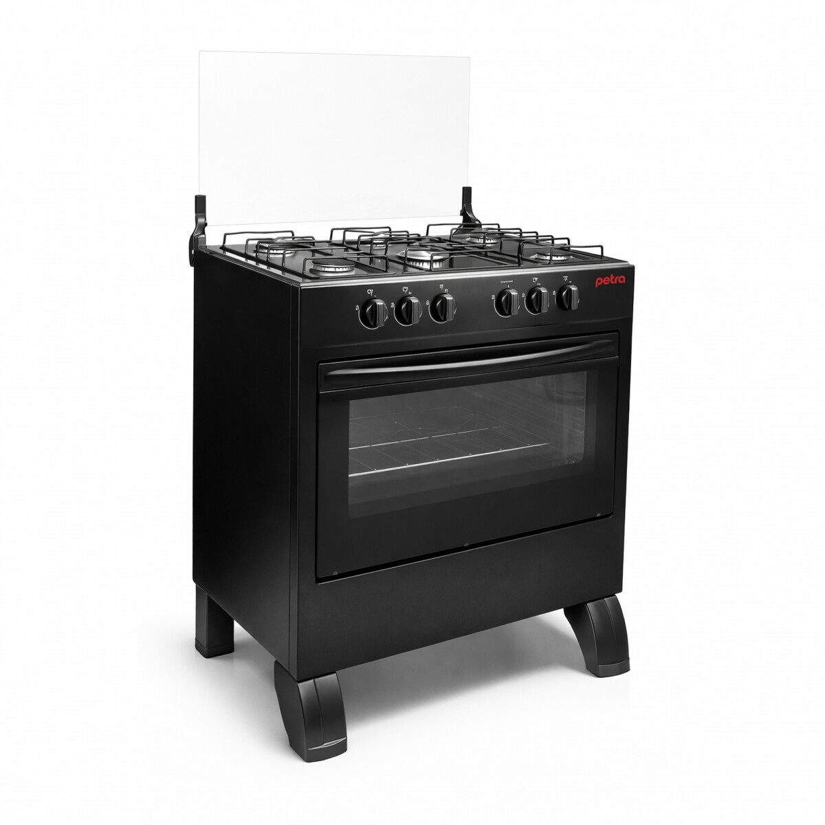 Cocina Petra Sirius 5 Hornallas A Gas Color Negro 