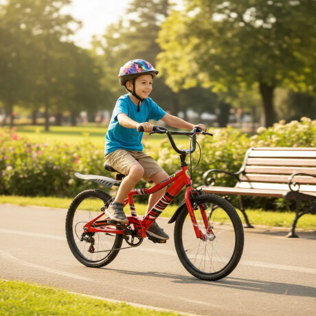 Bicicleta para Niños Peretti Modelo Cros Rodado 20 en Acero Rojo