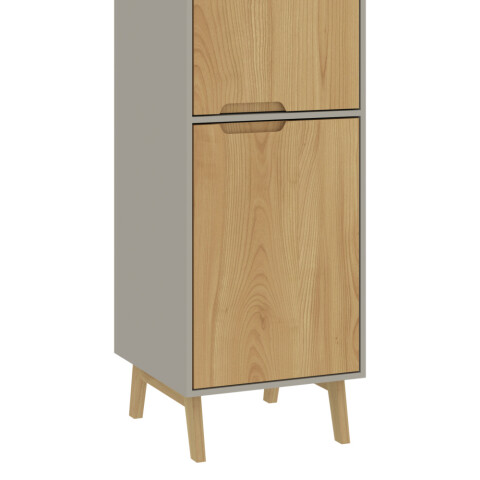 Mueble Multiusos y Alacena de Cocina con estante en MDP - Madera - Línea Melilla - Cinza Mueble Multiusos y Alacena de Cocina con estante en MDP - Madera - Línea Melilla - Cinza