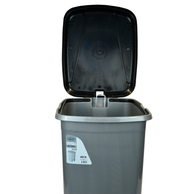 Tarro de residuos 40L con pedal GRIS