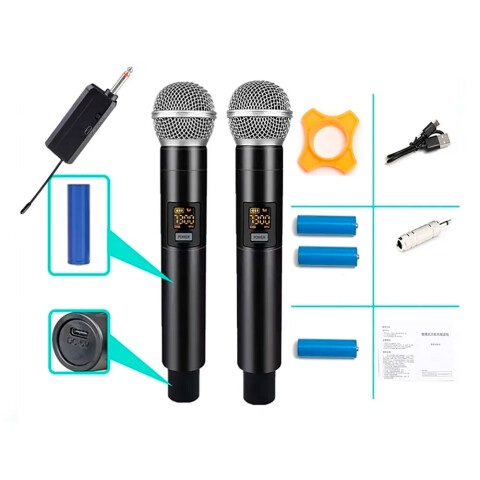 Micrófono Karaoke Inalámbrico Fenda 2 Unidades Micrófono Karaoke Inalámbrico Fenda 2 Unidades