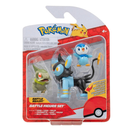 Pokemon Battle Figure Ser- Axew + Luxio + Piplup Pokemon Battle Figure Ser- Axew + Luxio + Piplup