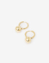 Aros Argollas Metal Argollas De Acero Con Esfera - Dorado