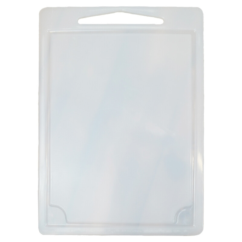 Tabla de picar mediana con canaleta de plástico BLANCO