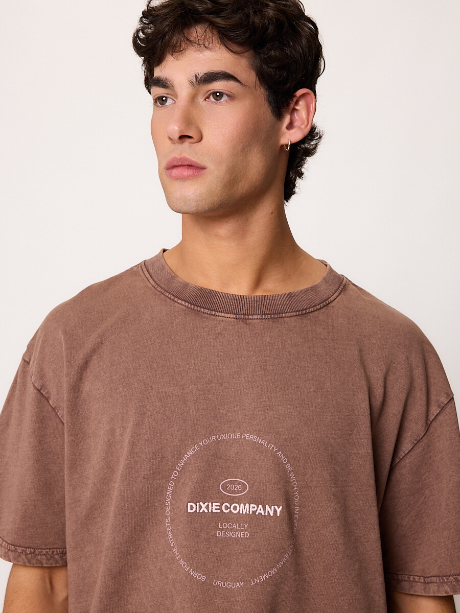 T-SHIRT M/C GURRO DIXIE Tabaco