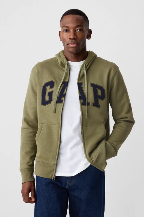 Canguro Con Cierre Logo Gap Hombre Walden Green