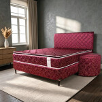 SOMIER COMPLETO NEO CONVENCIONAL PT 1.40X1.90 90K BORDO + 2 ALMOHADAS Unica