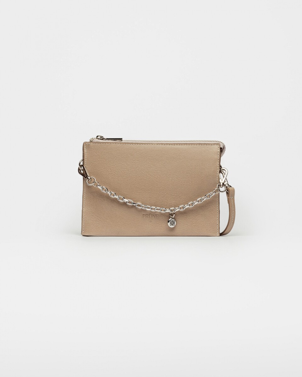 Mini bag Kaia en cuero arrugado - Taupe 