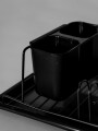 Organización Y Limpieza Escurridor De Platos Un Nivel, Con Bande Negro