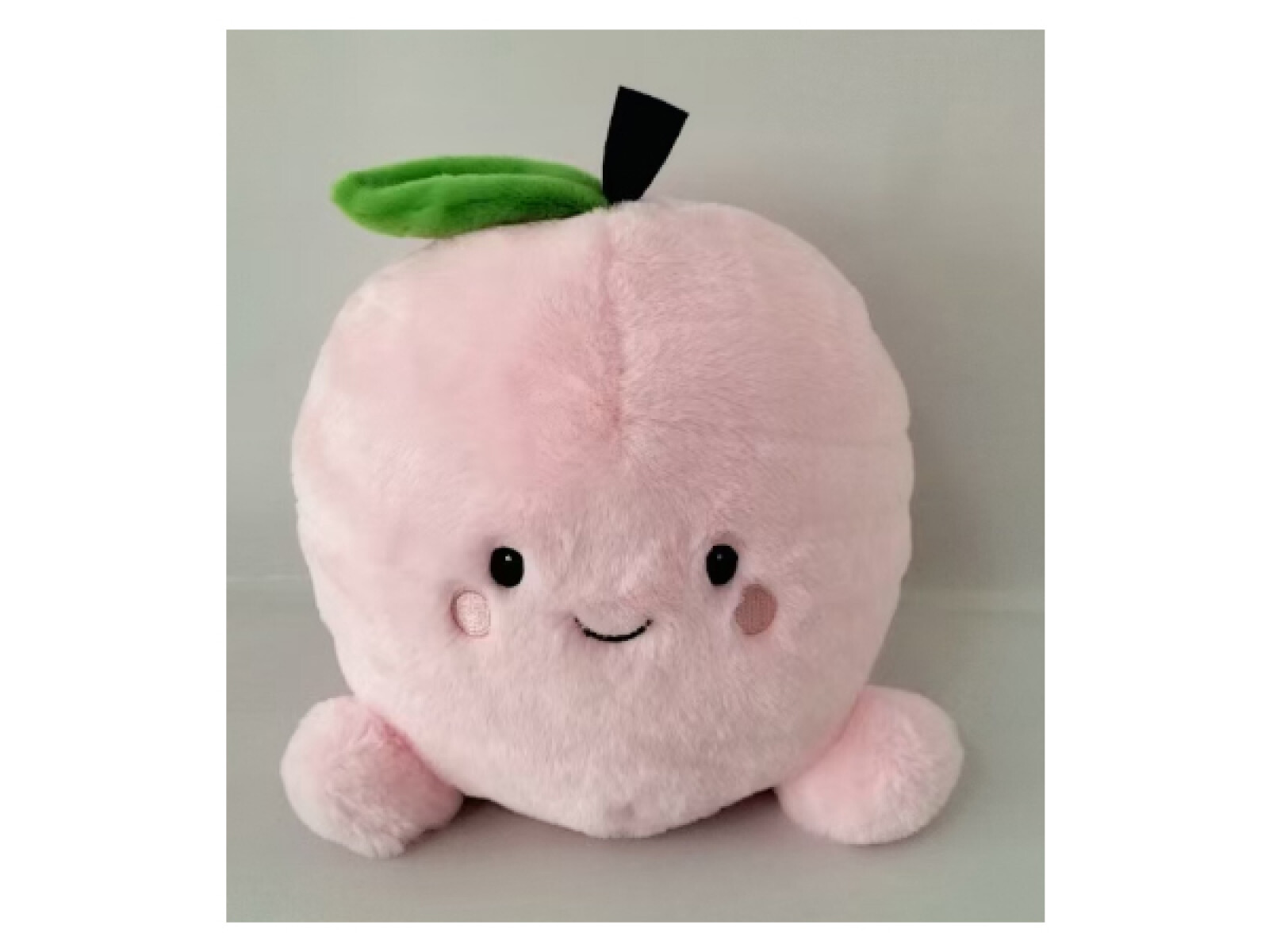 PELUCHE DE 25 CM (MELOCOTÓN DE DIBUJOS ANIMADOS CON OJOS BORDADOS) 
