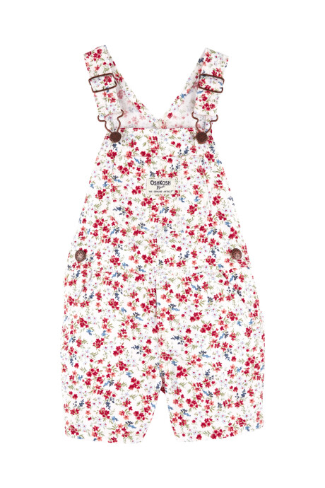 Enterito corto jean diseño floral. Talles 2-5T Sin color
