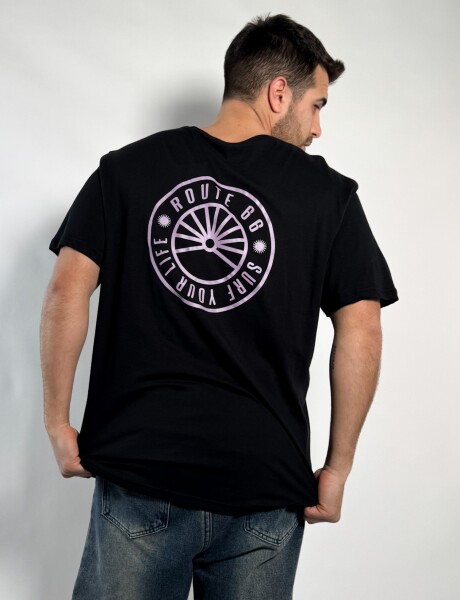 Remera oversize con estampa Londra Negro