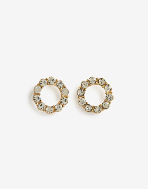 Aros Pasantes Strass Aros Pasantes Arandelas Strass - Dorado