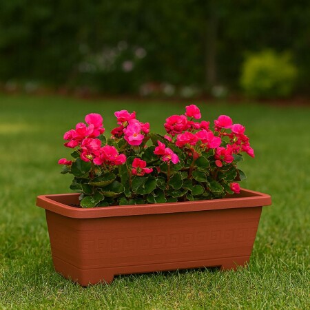 MACETA JARDINERA RECTANGULAR 17,5 LITROS TERRACOTA TERRACOTA