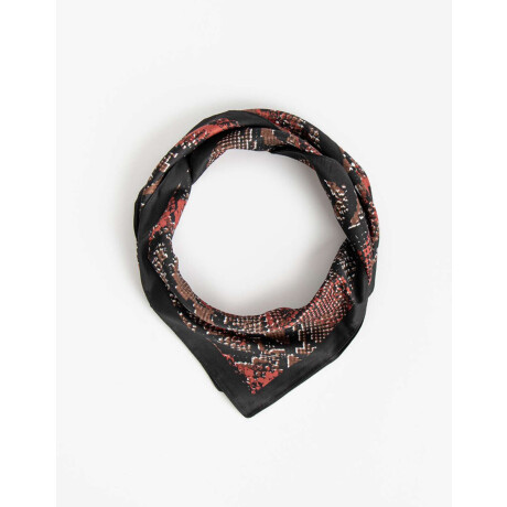 Pañuelo De Material Reciclado Snake Marron Chocolate