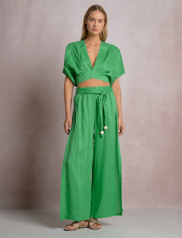 Top Lino Lazo VERDE