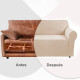 Funda cubre sofá elástica 2 cuerpos BEIGE