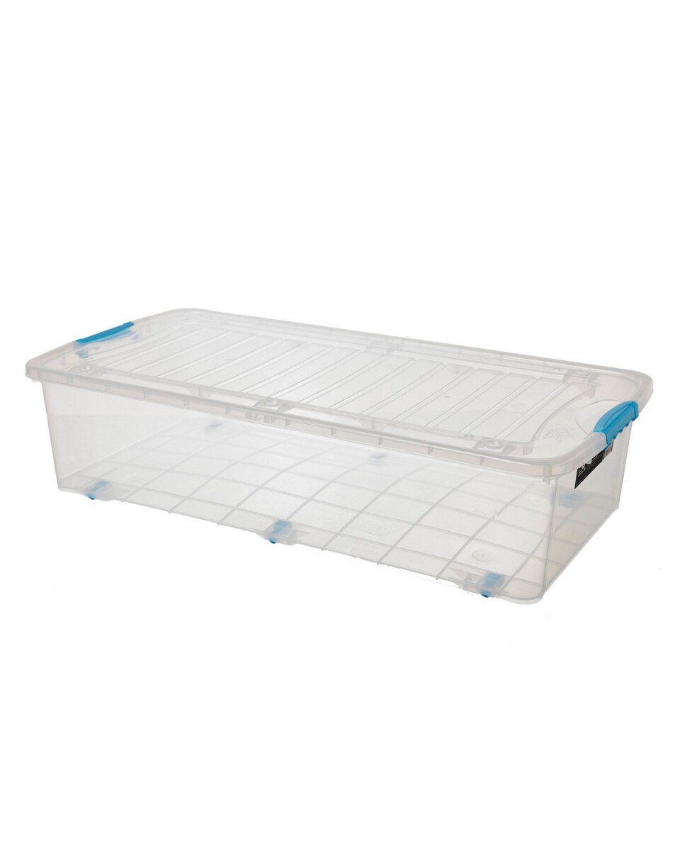 Caja organizadora Reyplast con tapa y 6 rueditas ideal bajo cama 48L 