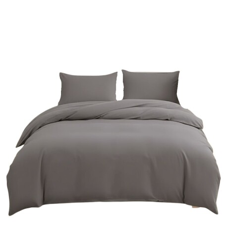 Funda Nordica 2 Plazas Gris oscuro / Liso