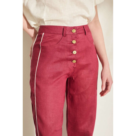 Pantalon Barrel Lines Bordo