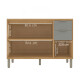 BAJO MESADA 1200 3P MOBILIARIO COCINA MDF COLORS FREIJO Y FREIJO Y VERDE