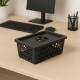 Caja organizadora con tapa M 5L NEGRO