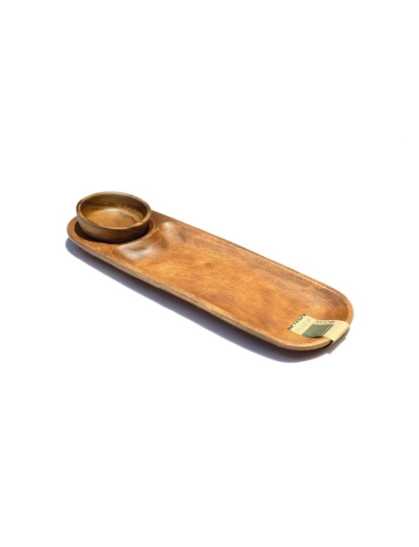 BANDEJA OVAL MADERA C/REC 42X12X3CM/D10CM BANDEJA OVAL MADERA C/REC 42X12X3CM/D10CM