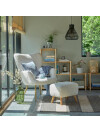 Puf VILDSUND 52x41 tela bouclé crudo Puf VILDSUND 52x41 tela bouclé crudo