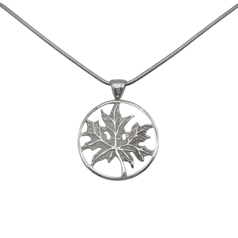 Dije Colgante Hoja de Arce- Plata 925-Sin Piedra-CP3245 sinpiedra
