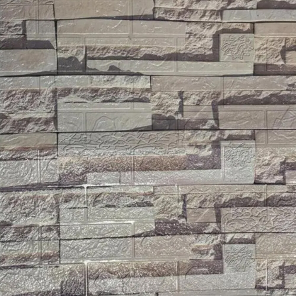 Panel Revestimiento Placa Pared Autoadhesiva Pack x50 Piedra gris