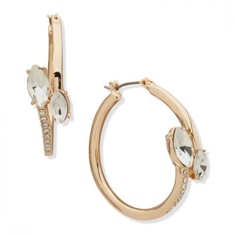 Aros 34MM Overlap Hoop Click It Crystal