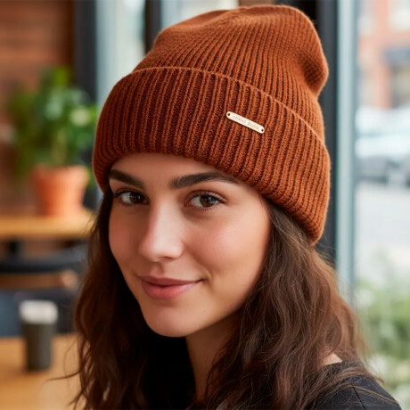 Gorro De Abrigo Denis Tejido Fino Varios Colores Marrón