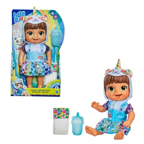 Muñeca Baby Alive Unicornio Hasbro con accesorios AZUL