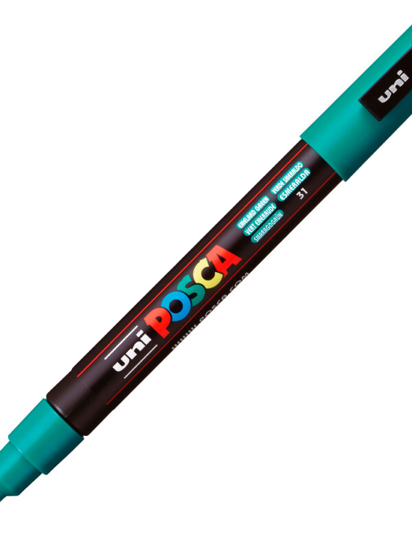 MARCADOR UNI POSCA 1.3 MM VERDE ESMERALDA N/A