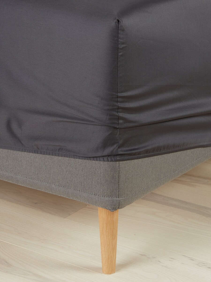 Sábana bajera ajust satén TINE 90x200x35 gris 